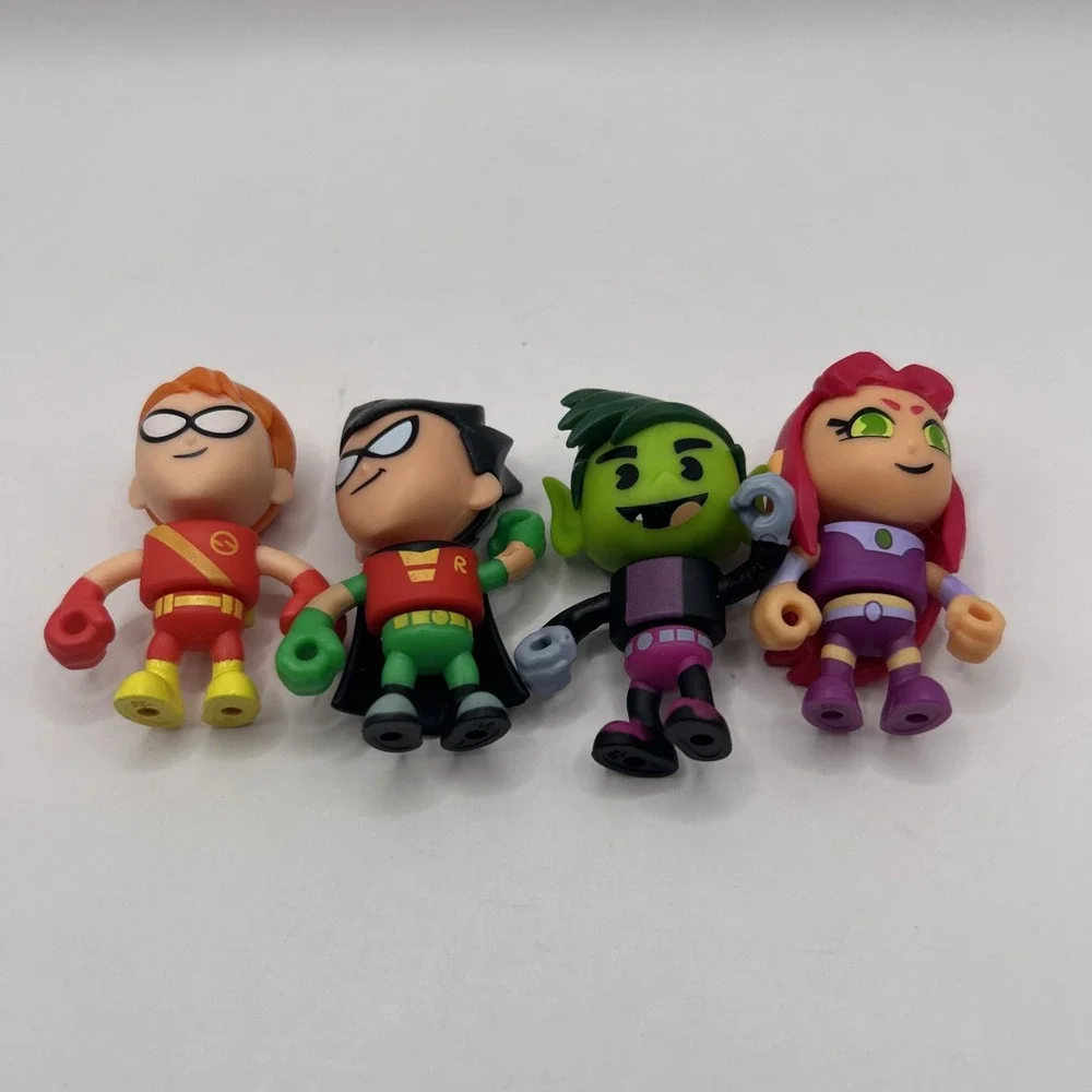Teen Titans Go Mini Figure Lot – Starfire Beast Boy Robin Kid Flash